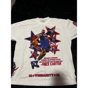 Vince Carter Custom t shirt all over print mens L modern aop